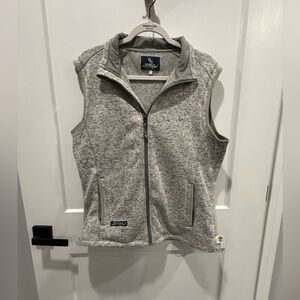 Simply Southern Heather Gray Fleece Vest size Large